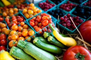 produce at a farmer's market